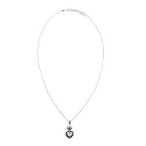 ANNIKA WITT Bali Sterling Silver Mother Of Pearl Double Heart Necklace